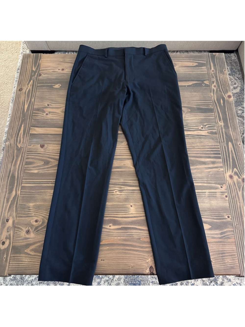 J Ferrar Slim Fit Dress Pants 32x34 Black Stretch Business Casual Mens